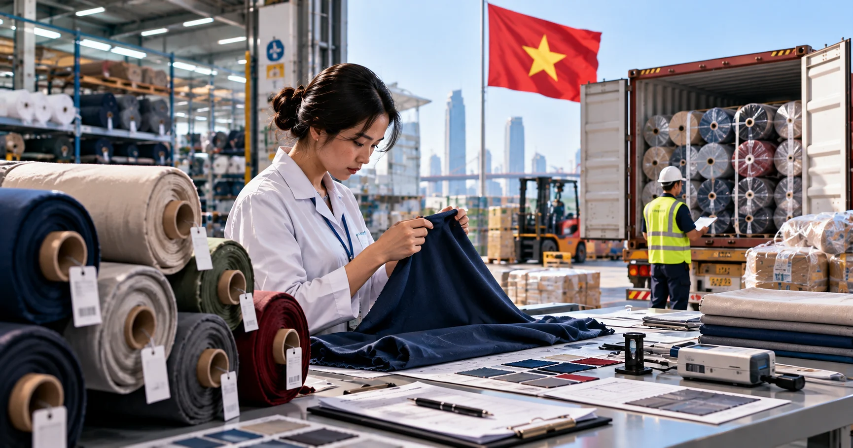 Nhập khẩu vải vào Việt Nam: mã HS, xuất xứ và kiểm tra chất lượng trước khi đặt hàng
