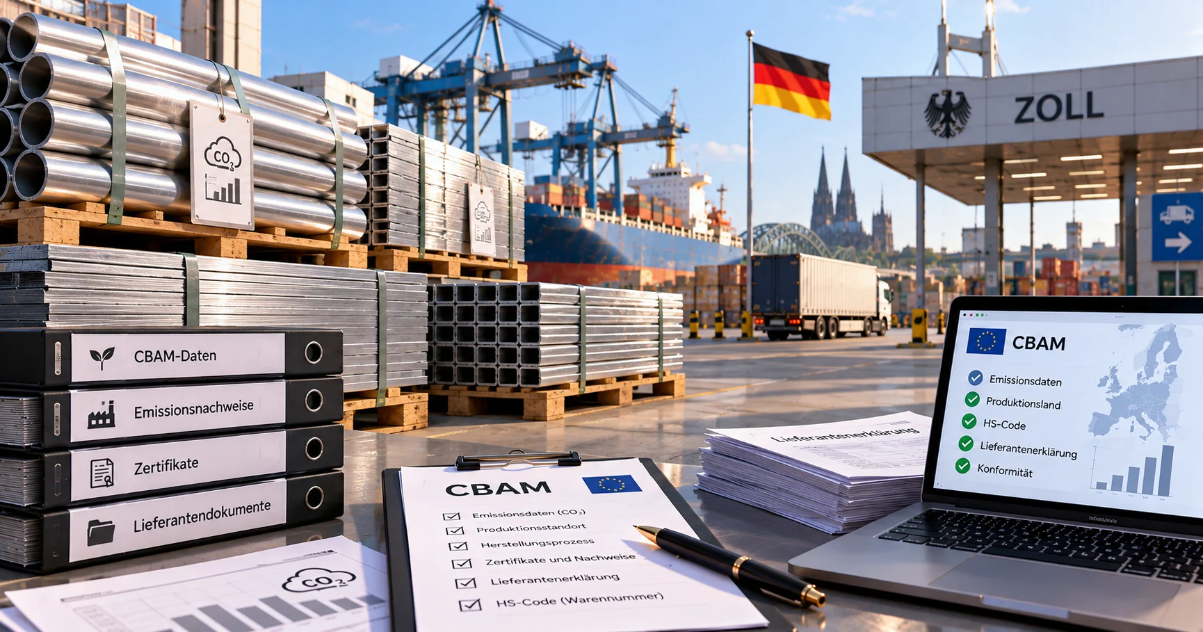 Stahl und Aluminium nach Deutschland importieren: CBAM Daten beim Lieferanten anfordern